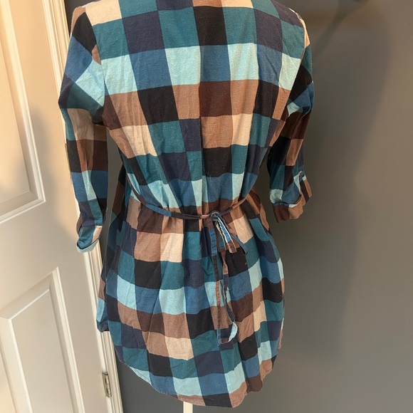 Boutique flannel tunic/mini dress. Size L. - Picture 6 of 9